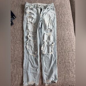 Woman’s Mom fit Light Blue Distressed Jeans
